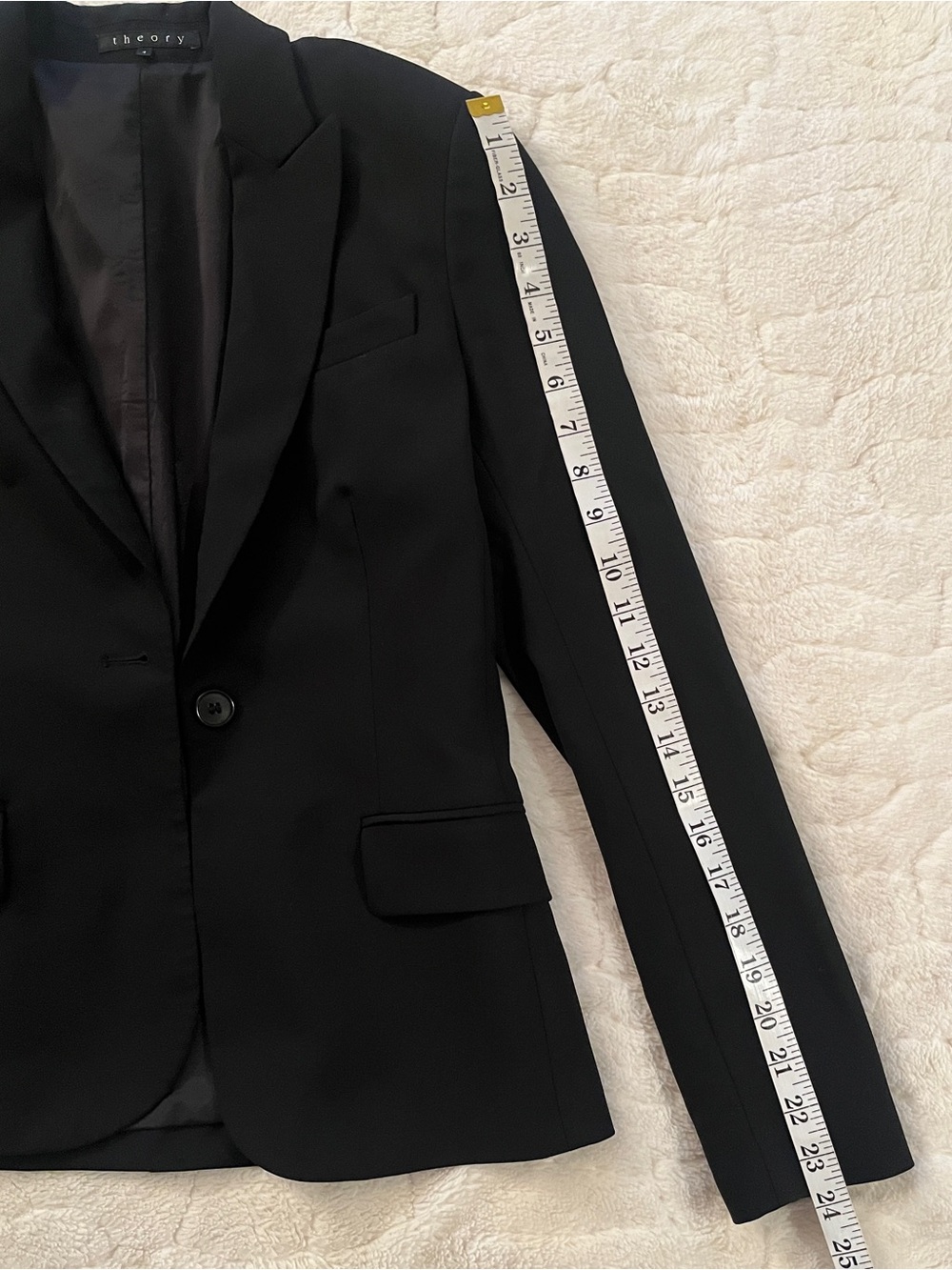 Theory Black Tailored Single-Button
Classic Suit Blazer Jacket Size 4 - Picture 11 of 11